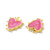 Rack Plating Brass Enamel Pendants X-KK-D074-03G-04-3