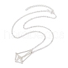 Brass Macrame Pouch Empty Stone Holder for Pendant Necklaces Making NJEW-JN04575-02-6