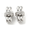 Rack Plating Alloy Knot Connector Charms PALLOY-Z022-03P-1