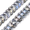 Electroplate Glass Beads Strands EGLA-T021-07I-1