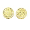 Rack Plating Brass Micro Pave Clear Cubic Zirconia Beads KK-NH0001-10B-G-1