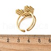 304 Stainless Steel Plastic Pearl Open Cuff Ring for Women RJEW-Z088-04G-3