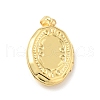 Rack Plating Brass Locket Pendants KK-C242-03G-3