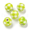 Printed Wood European Beads WOOD-G022-13M-1