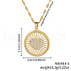 Exquisite Hollow Heart Brass Micro Pave Clear Cubic Zirconia Heart Pendant Necklaces HU9650-1-4