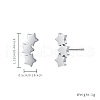 Stainless Steel Star Stud Earrings for Women JV5083-1