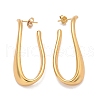 304 Stainless Steel U-Shaped Stud Earrings EJEW-C142-13G-4