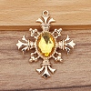 Alloy Rhinestone Rhombic Pendants PW-WGAB9EB-01-1