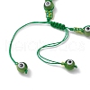 Lampwork Evil Eye Beads Braided Bead Bracelets for Men Women BJEW-MZ00160-02-4