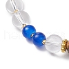 1Pcs Crystal Glass Round Beads Stretch Bracelets & 1Pcs Round Glass with ABS Plastic Imitation Pearl Beaded Strech Bracelets for Women BJEW-JB11733-5
