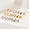 316L Stainless Steel Cubic Zirconia Cartilage Earrings for Women WGF6ABA-17-3