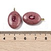 Natural Rhodonite & Cubic Zirconia Pendants G-Z076-01G-06-3