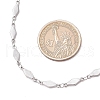 304 Stainless Steel Rhombus Link Chain Necklaces NJEW-JN05205-02-3