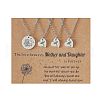 Mother and Daughter 304 Stainless Steel Dandelion Flat Round Heart Pendant Necklaces for Women FS-WGEED69-05-1