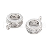 Rack Plating Brass Micro Pave Cubic Zirconia Tube Bails KK-Z052-01P-2