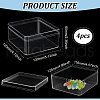 Square Acrylic Storage Boxes CON-WH0092-49-2