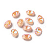 Mocha Fluorescent Style Glass Rhinestone Cabochons GGLA-M005-01B-362MK-1