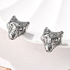 304 Stainless Steel Wolf Clip-on Earrings EJEW-B116-02P-1