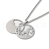 Non-Tarnish 304 Stainless Steel Double Layer Pendant Necklaces NJEW-D047-04P-3