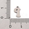 Non-Tarnish 201 Stainless Steel Charms STAS-U016-01P-P-3