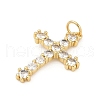 Brass Micro Pave Cubic Zirconia Pendants KK-U058-34G-2