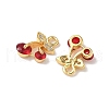 Brass Micro Pave Cubic Zirconia Pendants KK-D373-03B-G-2