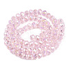 Electroplate Glass Beads Strands X-EGLA-A044-T6mm-B10-2