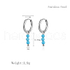 Stainless Steel Round Tassel Hoop Earrings XZ6750-1-3