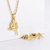 201 Stainless Steel Pendant Necklace & Stud Earring Sets FS-WGB816B-02-1