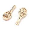 Rack Plating Brass Clear Cubic Zirconia Pendants KK-M102-15G-A-2