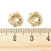 Brass Micro Pave Cubic Zirconia Beads FIND-B046-02G-2