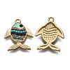 Alloy Enamel Pendants ENAM-T011-97-NR-3