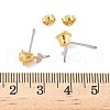Two Tone Flower Brass Stud Earrings EJEW-C145-02PG-2