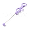 Spray Painted Alloy Bar Beadable Keychain for Jewelry Making DIY Crafts KEYC-A011-02-4