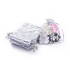 Rose Printed Organza Bags OP-R021-10x12-03-1