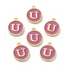 Golden Plated Alloy Enamel Charms ENAM-XCP0001-13U-2