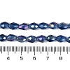 Transparent Electroplate Glass Beads Strands EGLA-N013-T8mm-B28-4