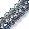 Transparent Electroplate Glass Beads Strands EGLA-N002-34E-F04-1