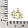 Brass Micro Pave Cubic Zirconia Pendants KK-E092-11G-04-3