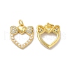 Rack Plating Brass Micro Pave Clear Cubic Zirconia Pendants KK-A177-26G-1