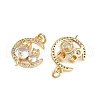 Brass Micro Pave Cubic Zirconia Pendants KK-S526-25G-2