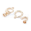 Rack Plating Brass Fold Over Clasps KK-A183-68G-3