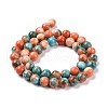 Synthetic Ocean White Jade Round Bead Strands X-G-M165-8mm-04-3