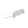 304 Stainless Steel Brooch Cabochon Settings STAS-E547-08H-P-3