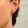 Fashionable Simple Stainless Steel Round Hoop Earrings BX6827-4