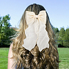 CRASPIRE 2Pcs 2 Colors Big Bowknot Organza Hair Barrettes AJEW-CP0008-32-5