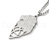 304 Stainless Steel Pendant Necklaces NJEW-C017-02P-1