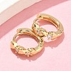 Heart Brass Micro Pave Clear Cubic Zirconia Hoop Earrings EJEW-Z102-26G-2