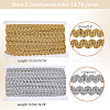 ARRICRAFT 2 Bundles 2 Colors Polyester Wavy Lace Ribbon OCOR-AR0001-70A-2