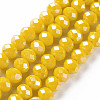 Electroplate Glass Beads Strands X-EGLA-A034-P10mm-A07-1